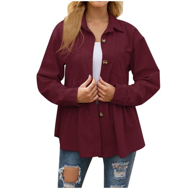 Hauts pour Femmes Mode Imprimé Blouse Ample à Manches Longues Col Rond Décontracté Tendance Respirant Pull-Over Grande Taille (Petit, Rouge)