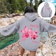 thumbnail image 2 of NinXxx Women's Letter Print Hooded Long Sleeve Casual Sports Hoodie Grey L, 2 of 7