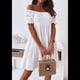 thumbnail image 5 of Vestidos de Verano para Mujer con Mangas Farol, Volantes y Hombros Descubiertos. XL, 5 of 9