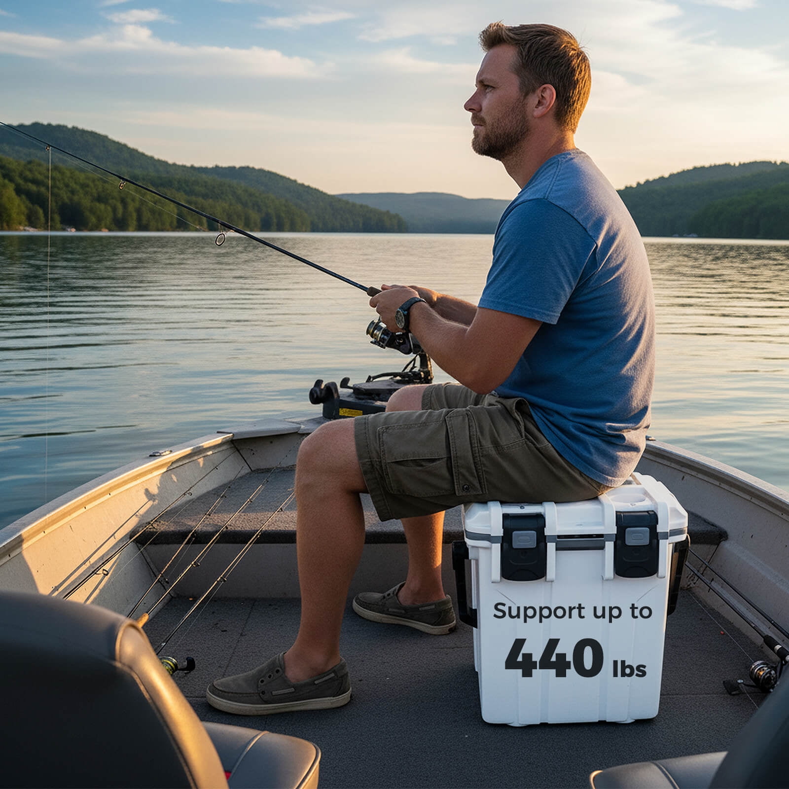 Costway 21 QT Ultra-Light Injection Molded Cooler with Swing-up Handle & Bottle Opener White