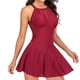 thumbnail image 3 of Gibobby Traje de baño completo mujer Bikini de mujer Bikini Traje de baño en color sólido V(Rojo,G), 3 of 5