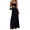 Black, variant on Women'S Basic Lounge Slip Long Dress Elegant Sleeveless Backless Ribbed Bodycon Maxi Dresses