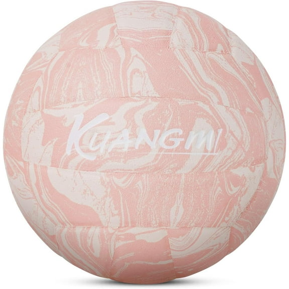 Kuangmi Pink Premium Soft Touch Volleyball - Official Size 5 for Indoor/Outdoor/Gym/Beach Games