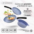 thumbnail image 3 of Batería De Cocina Blue Sky Con Recubrimiento Antiadherente De Cerámica Y Diseño Marmoleado Color Azul 4 piezas- Queen Sense, 3 of 7