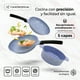 thumbnail image 3 of Batería De Cocina Blue Sky Con Recubrimiento Antiadherente De Cerámica Y Diseño Marmoleado Color Azul 4 piezas- Queen Sense, 3 of 7