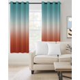 thumbnail image 2 of Red Teal Ombre Blackout Curtains for Bedroom/Living Room, Thermal Insulated Kitchen Curtains, Contemporary Abstract Gradient Grommet Darkening Window Treatment Drapes 42"x84"x2, 2 of 8