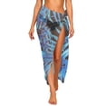 thumbnail image 7 of SPZTXS Womens Sheer Wrap Sarong Cover Up Leaf Print Summer Beach Swim Cover Up Sun Protection Wrap Shawl, 7 of 7