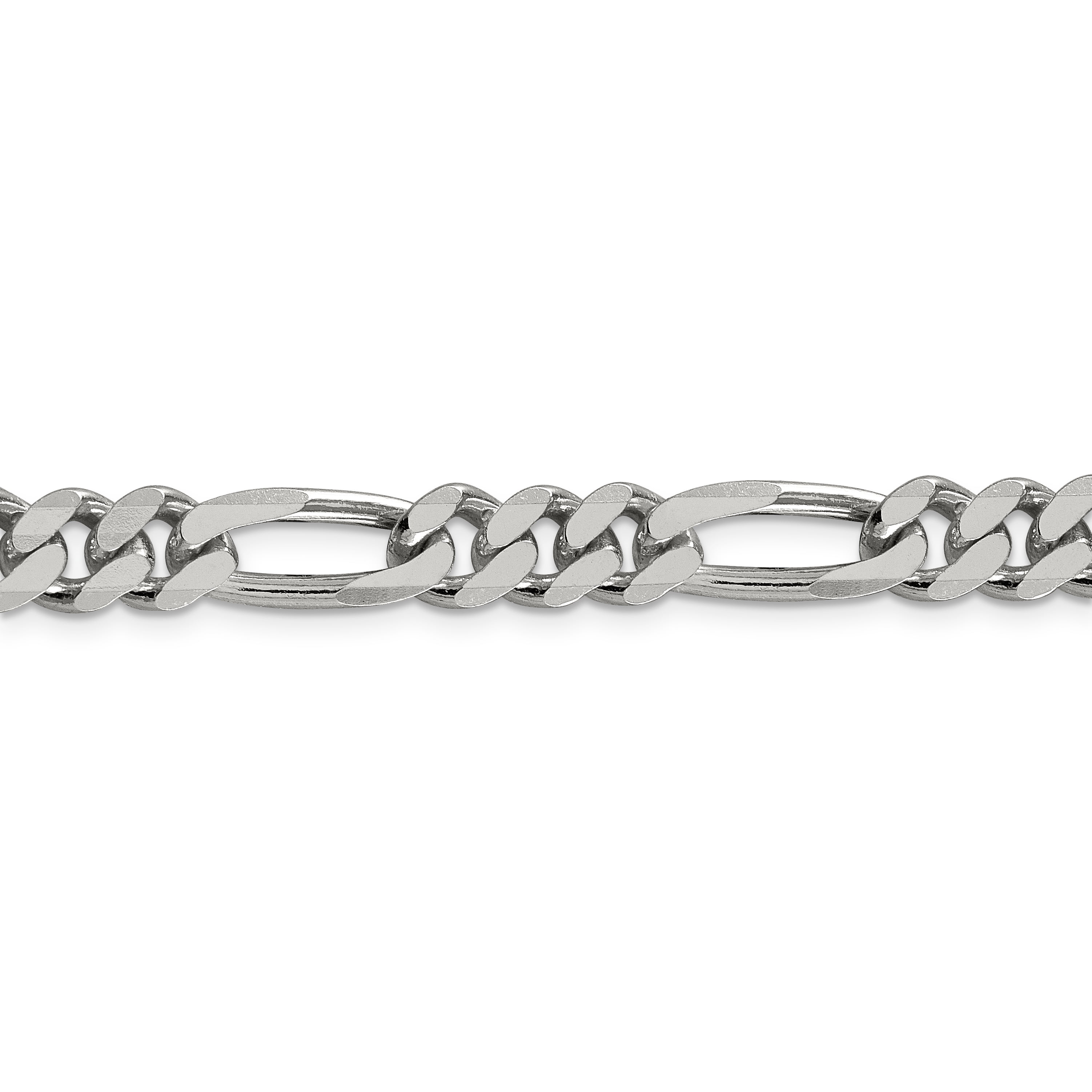 JAXXON 8mm Figaro Silver Bracelet | 8