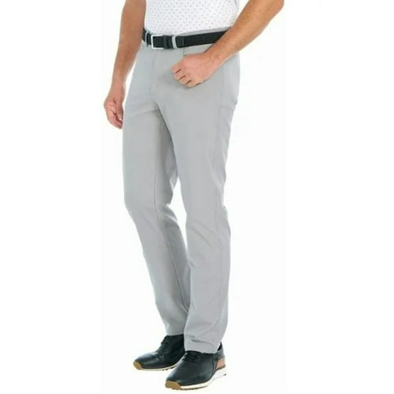 Greg Norman Men's Classic 5 Pocket 4-Way Stretch Pant (Gray, 38W x 32L)
