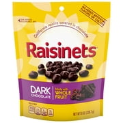 Raisinets, Dark Chocolate Covered California Raisins, Resealable Bag, 8.0 oz