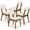 Walnut/Cream, variant on Best Choice Products Set of 4 Wooden Dining Chairs, Wood Modern Farmhouse Upholstered Chairs - Walnut/Cream