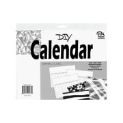 Accent Design Paper Accents Create Your Own Calendar 8.5" x 11", 2023, 24 & 25, white, blank undated calendar pages with  12 gridded months, great for teachers, crafters and DIY