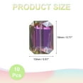 thumbnail image 2 of Uxcell 10 Pack Rectangle Crystal Glass Beads, Faceted Glass Beads Clear Loose Craft Flat Square Shape Spacer Bead for DIY Bracelet Necklace Keychain Making, Metallic Black Purple, 2 of 6