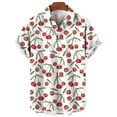 thumbnail image 3 of Camisa hawaiana con estampado de frutas y plátanos para hombre, camisas hawaianas con estampado 3D de limón y naranja, blusas casuales de calle con solapa, blusa holgada de manga corta, 3 of 5