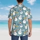 thumbnail image 4 of Balery Snowflake Scarf Snowman Camisas hawaianas de manga corta para hombre, camisas playeras de corte holgado, camisas de vacaciones con botones,3X-Large, 4 of 7