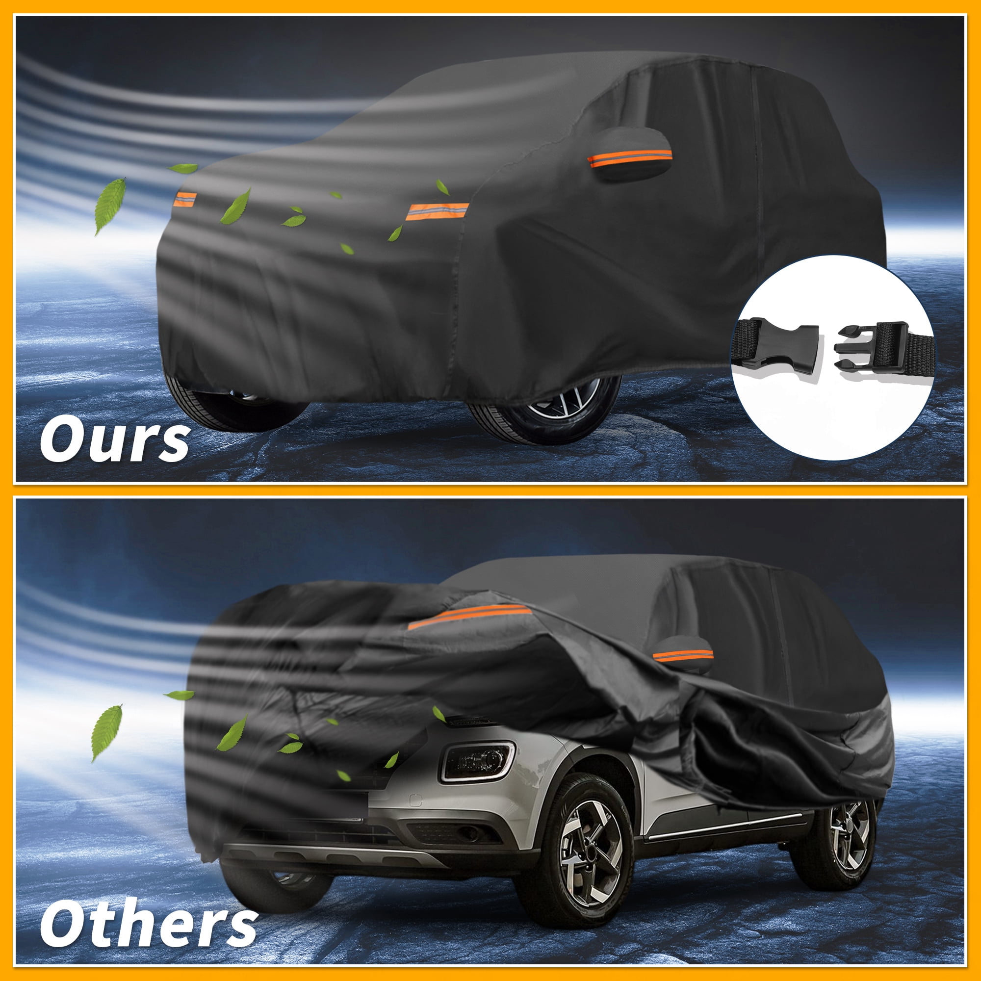 Unique Bargains Durable Waterproof Car Cover Black ["for Hyundai Venue"]