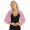 Pink, variant on YONGHS Women‘s Open Front Long Sleeve Chiffon Scarves Shrug Cropped Bolero Cardigan Top Light Grey One Size
