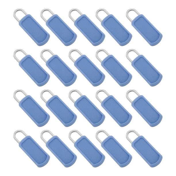 Scienceny 20 unids/set tirador de cremallera resistente con construcción de goma y metal para facilitar la carga y descarga Herramientas y ferretería Azul claro
