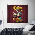 thumbnail image 6 of The Cuphead Show Tapestry Wall Hanging Wall Art Decor Wall Tapestry for Living Room Bedroom Dorm 59x59 Inch, 6 of 7