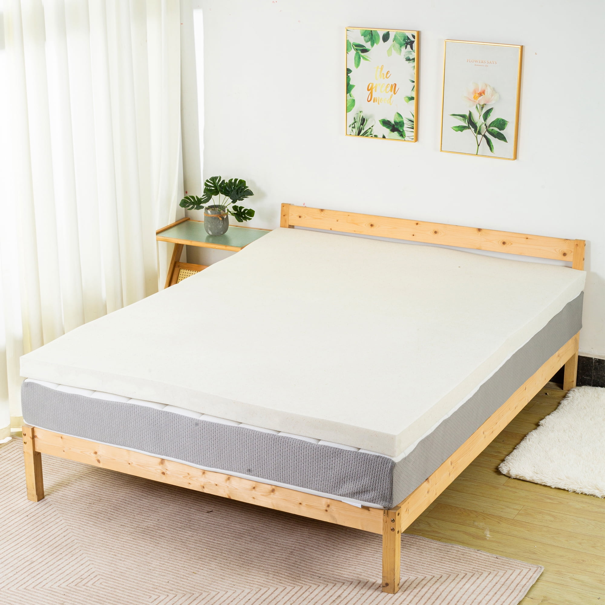 Continental Sleep, 1" Memory Foam Mattress Topper, Full-Copper-Infused
