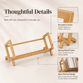 thumbnail image 3 of Wooden Desktop Book Organizer - Tilting Bookcase Countertop Book Caddy Storage Rack for Living Room Home Office Magazine Book Display Tabletop Shelf Decor, 3 of 10