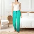 thumbnail image 4 of Pajama Pants Women, Turquoise Light Blue Sweatpants Soft Sleep Lounge Pants, Casual PJ Bottoms Pants with Pockets, 4 of 7