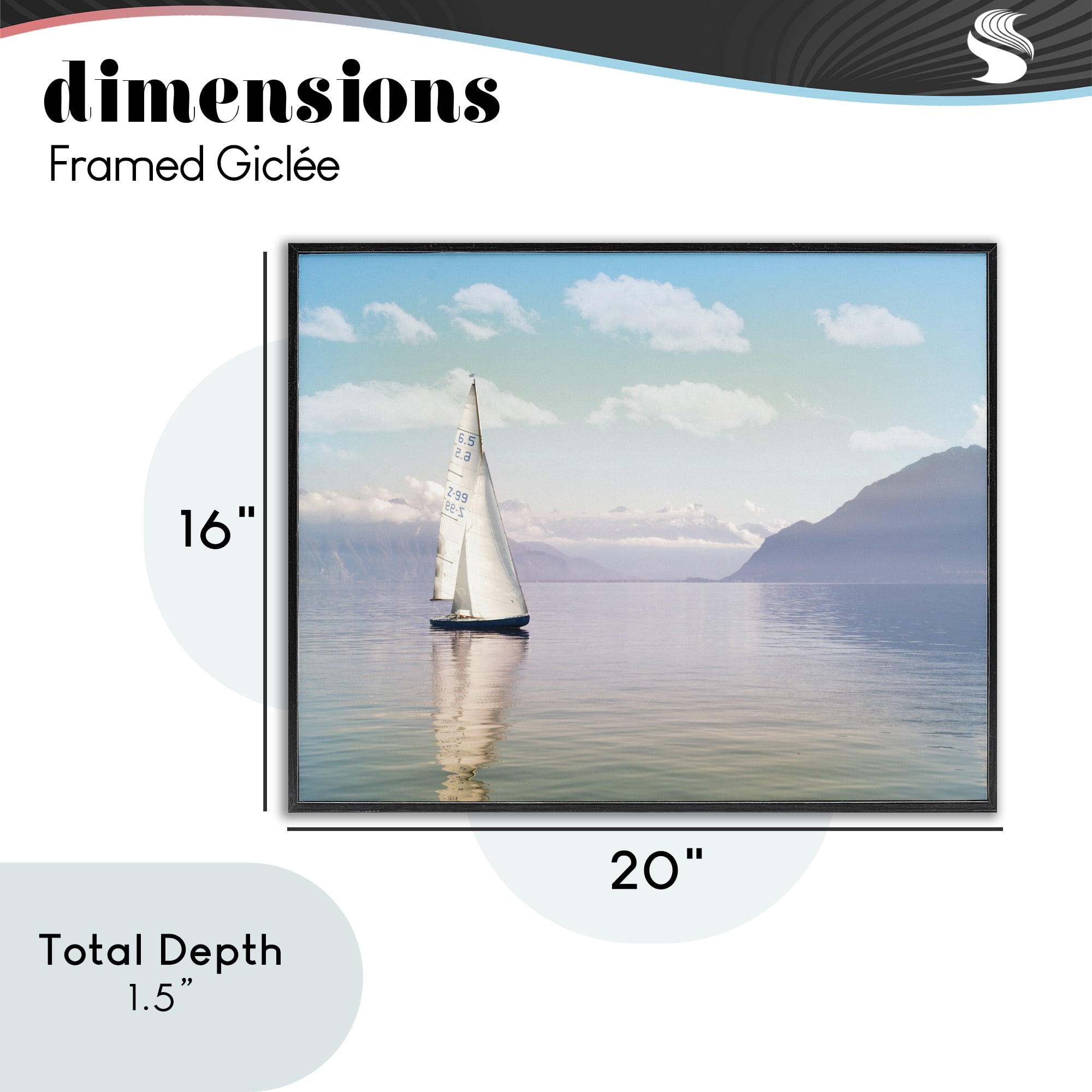 Stupell Industries Ocean Sails Lounging Black Framed Giclee Art, design by Marcus Prime