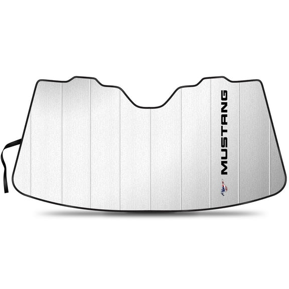 Mustang Pony in USA Flag 55"x 27" Stand Up Universal Fit Windshield Sun Shade