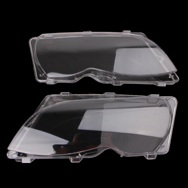 2 Pcs Pair Headlight Lenses Replacement Left Right Headlamp for bmw E46 4 DR #401