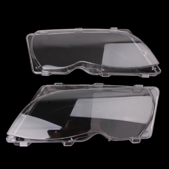 2 Pcs Pair Headlight Lenses Replacement Left Right Headlamp for bmw E46 4 DR #401