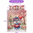 thumbnail image 5 of Happy Valentine’s Day Adorable Alaskan Malamute Puppy Holding Heart Balloon Quilt Bedding Set Alaska Mal Dog Lovers Gifts 1 Blanket Bed Cover 2 Pillowcases - 00030, 5 of 5