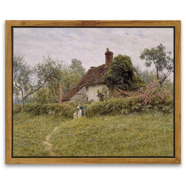 Lienzo decorativo para pared con diseño de paisaje vintage de Simsea, 20 x 25 cm