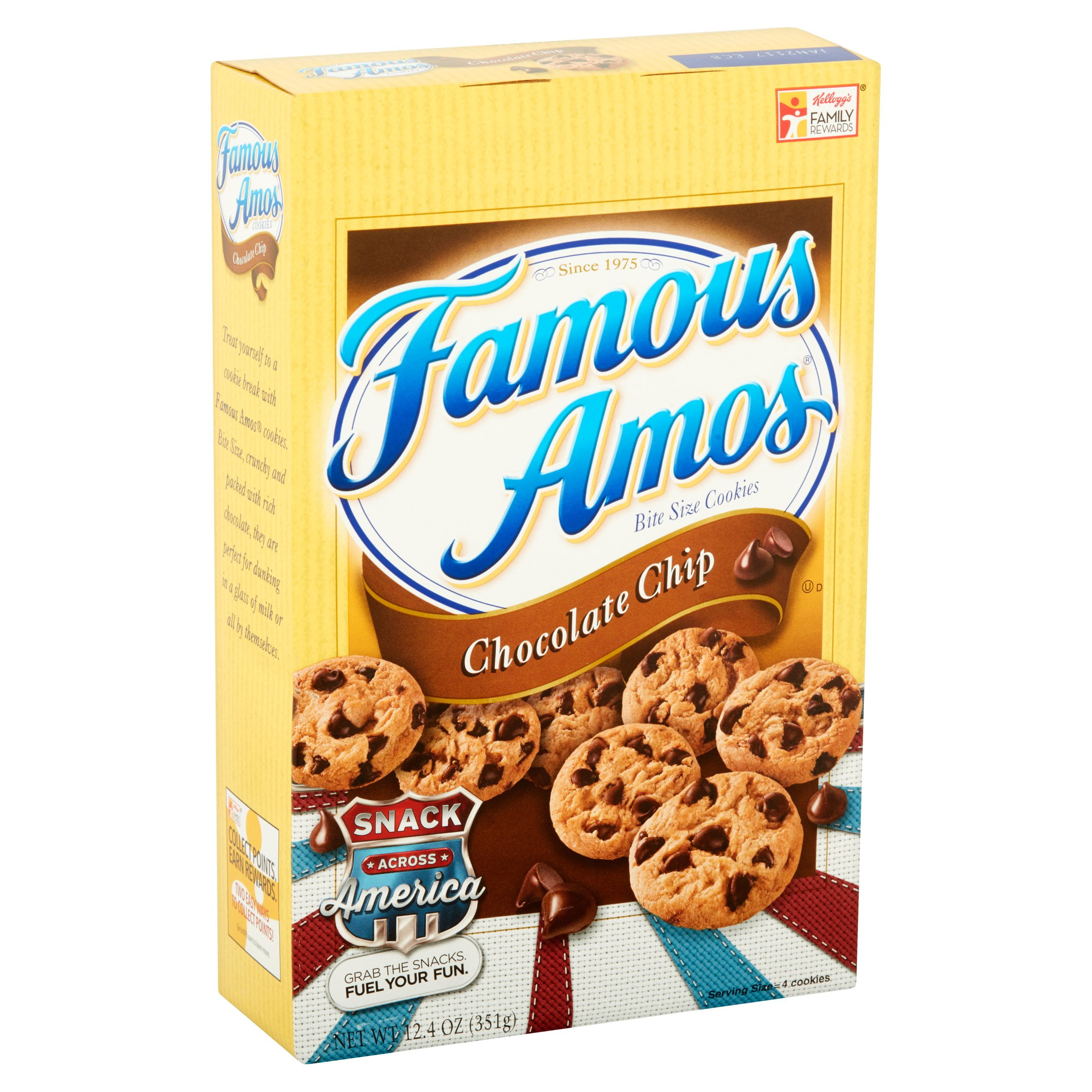 Worksheet Famous Amos famous amos bite size chocolate chip cookies 12 4 oz walmart com