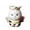 Glaze white, variant on CEORPER for Creative Cute Bee Ceramic Succulent Small Plant Pot Mini Flower Vase Bonsai Planter with Drainage Hole Desktop Ornament Home Garden Decor