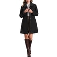 thumbnail image 2 of Abrigos Elegantes de Invierno Chic para Mujer, Chaqueta Casual con Botones, Abrigo Pea S Negro, 2 of 5
