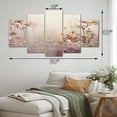 thumbnail image 4 of Designart "Beige delicate Forest III" Abstract Botanicals Metal Wall Décor Set, 4 of 5