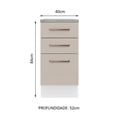 thumbnail image 2 of Mueble de Cocina 40 cm 3 Cajones Blanco/Crema Agata MADESA, 2 of 5