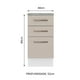 thumbnail image 2 of Mueble de Cocina 40 cm 3 Cajones Blanco/Crema Agata MADESA, 2 of 5