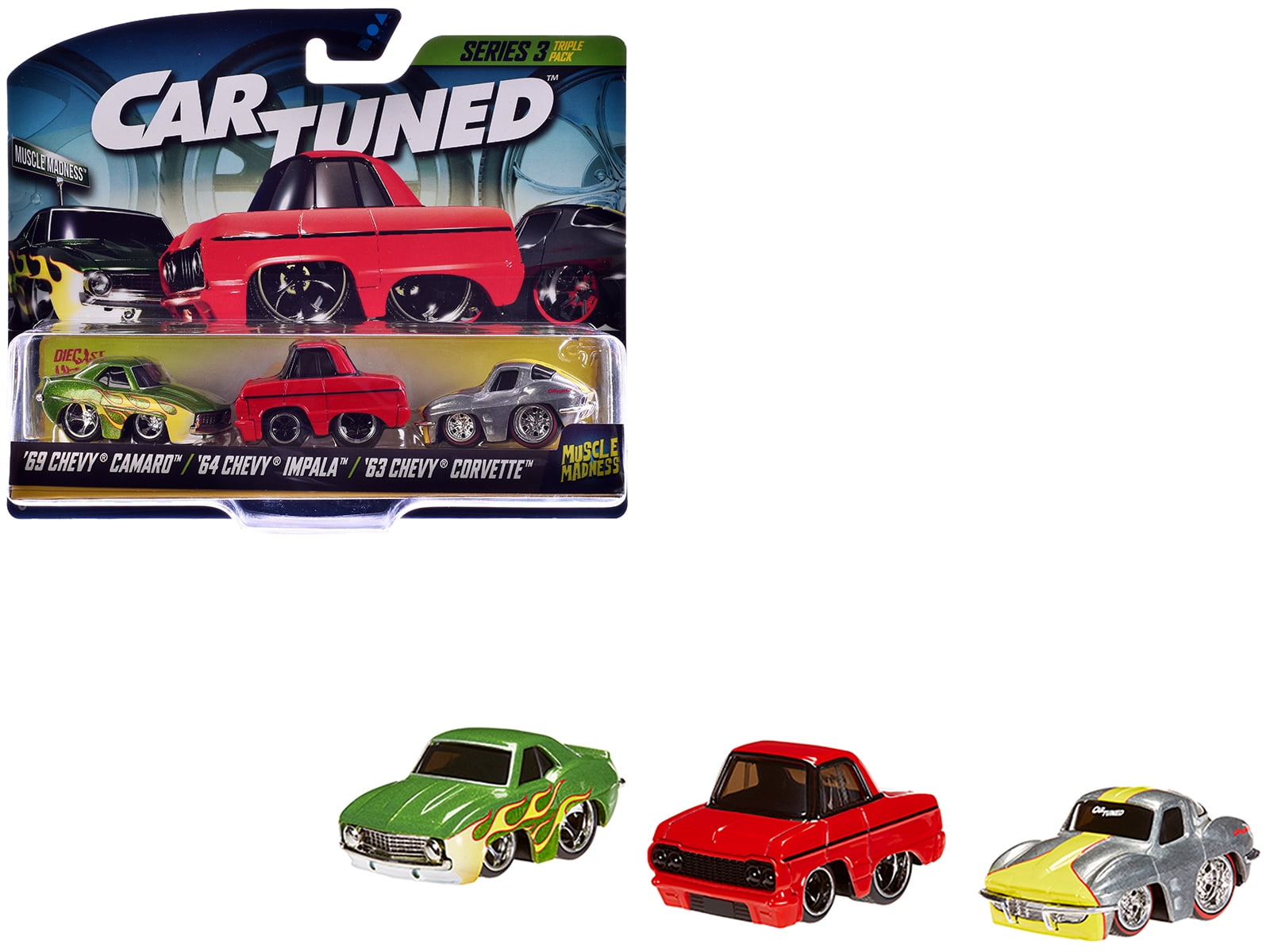 CarTuned「Lowriders」シリーズ1シボレートリプルパックセット Diecast 