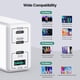 thumbnail image 3 of [Cargador] Cargador USB C sccvee de 40 W, bloque de carga rápida de 4 puertos, 3 of 7