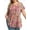 Colorful Leaves, variant on Womens Plus Size Tops Criss Cross V Neck Short Sleeve Summer Casual Blouses, Wine-2X