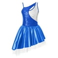 thumbnail image 3 of Alvivi Kids Girls Sequin Sleeveless Metallic Dance Dress Ballet Jazz Lyrical Contemporary Dance Outfits Royal Blue 12, 3 of 7