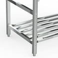 thumbnail image 5 of 48x30 Inch NSF Stainless Steel Prep Table, Commercial Folding Work Table with Undershelf, 500+420 Lbs Capacity, No Assembly, Portable for Restaurant Kitchen, Food Truck, Camping & Home Use, 5 of 7