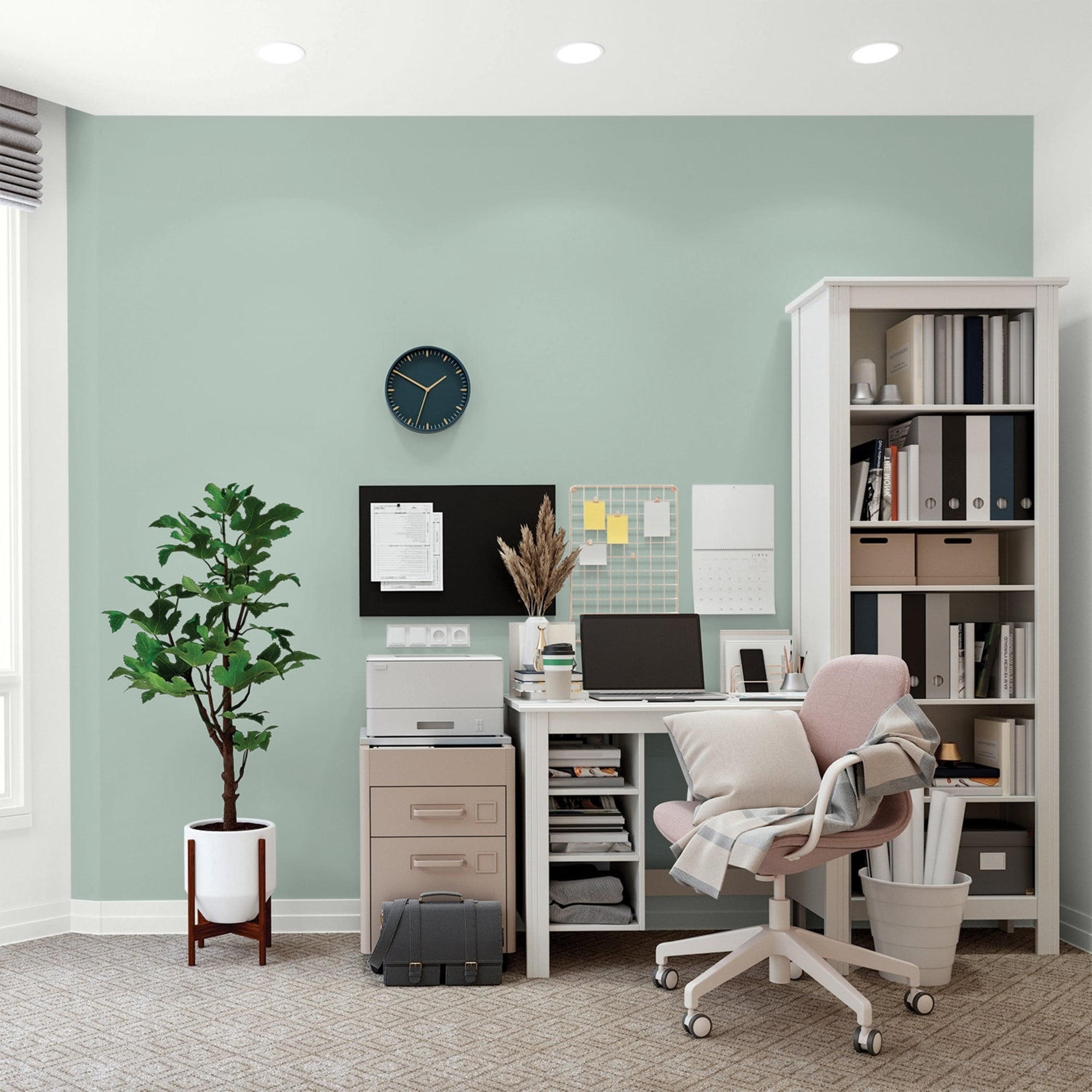Glidden HEP Aquamarine Dream / Blue, Flat Interior Paint with Primer, 1 Quart