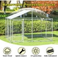 thumbnail image 6 of Large Outdoor Dog Kennel Durable Dog Cage with Waterproof Cover, 90"x90"x45", 6 of 7