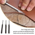 thumbnail image 3 of Injueey 3 Pieces/Set Leather Edge Beveler Groovers Handicraft Grooving Shape Tools Tool U Accessories V DIY Leathers Handtool Crafting Type3 NO3, 3 of 6