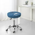 thumbnail image 7 of Fotbe Sharks on White Blue Striped Stool Covers Round,Waterproof Round Bar Stool Covers Bar Chair Covers Washable Stool Cushion Slipcover for 12-14 Inch Chair-, 7 of 7