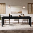 thumbnail image 3 of Finmind 78.74-inch Long Solid Wood Dining Table for 6-8, Farmhouse Kitchen Table with Simple yet Sturdy Legs, for Kitchen, Living Room, Black, 3 of 8