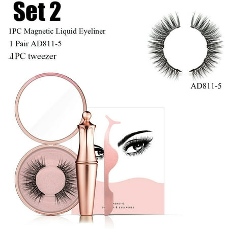 Magnetic Liquid Eyeliner with Magnetic False Eyelashes Easy to Wear Makeup Set