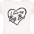 thumbnail image 4 of Inktastic I Love My Big Bro in Black Chalk Heart Boys or Girls Long Sleeve Baby Bodysuit, 4 of 5